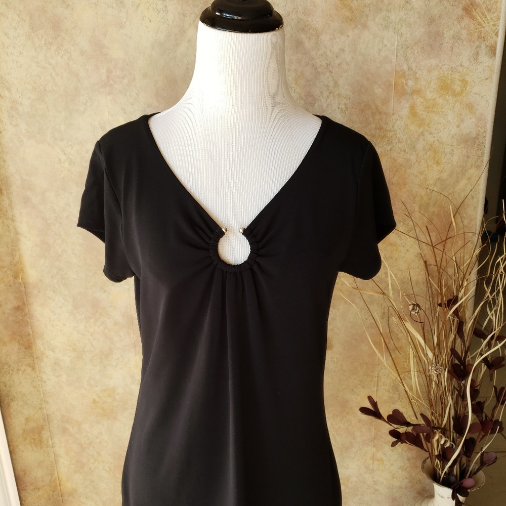 3 for $15 Josephine Chaus Black/Chrome Blouse